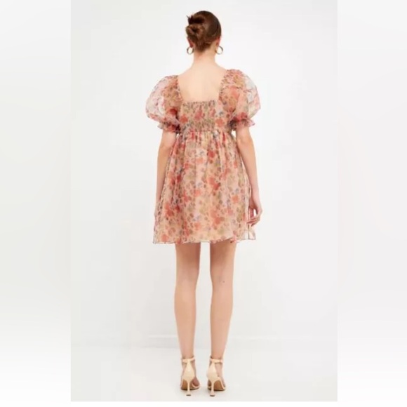 ENDLESS ROSE Floral Puff Mini Dress - Picture 3 of 16
